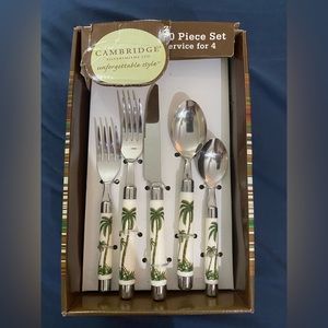 Cambridge Silversmiths Palm tree 20 piece silverware set